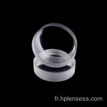 verre optique double lentilles convexes